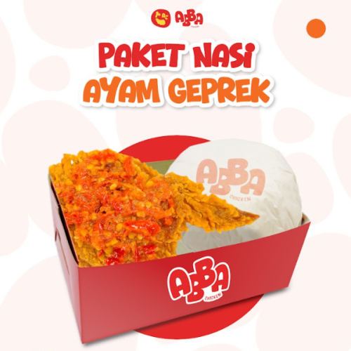 nasi box ayam geprek abba chicken
